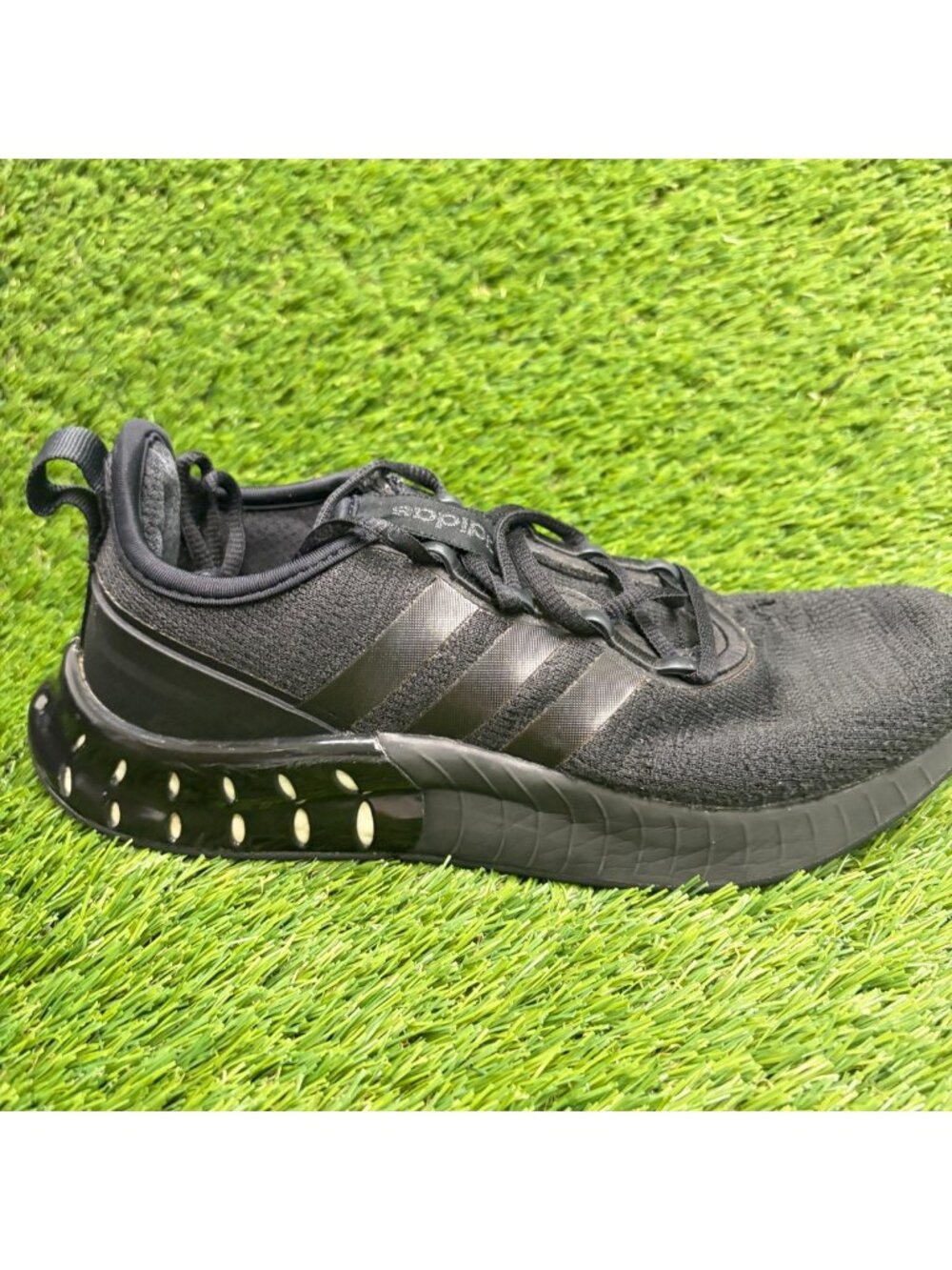 Adidas Kaptir Super Womens Size 8 Core Black Athletic Running Shoes Sneakers